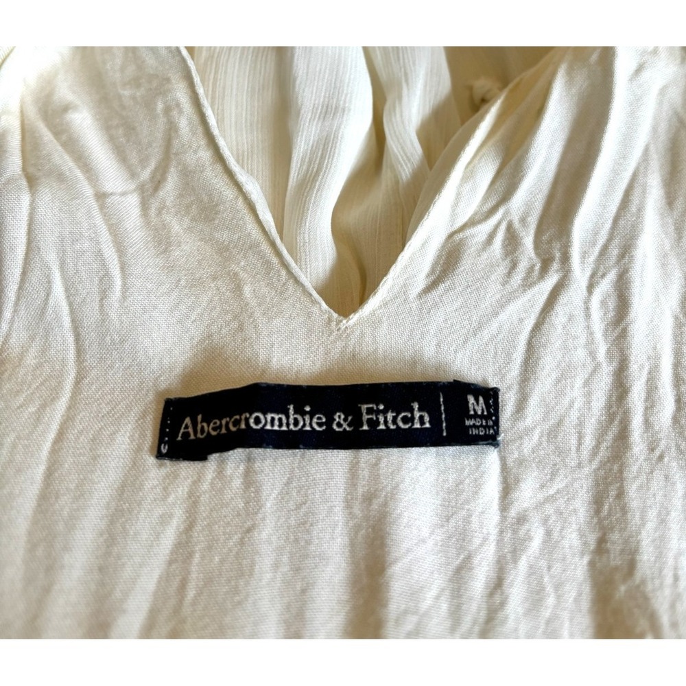 Abercrombie & Fitch Y2K Sheer Chiffon Babydoll Dress M Ethereal Angelcore - Picture 7 of 10
